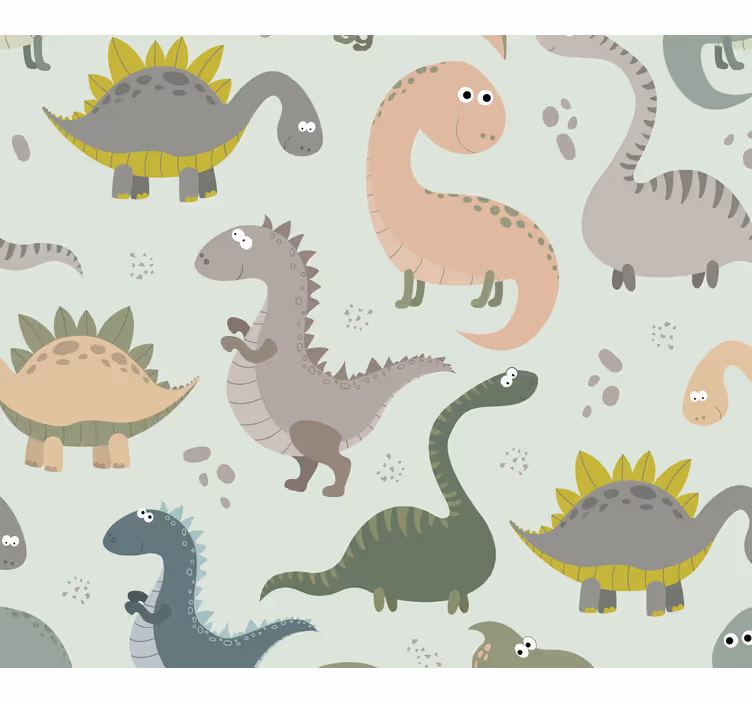 Children room roller blind with happy dinosaurs - TenStickers