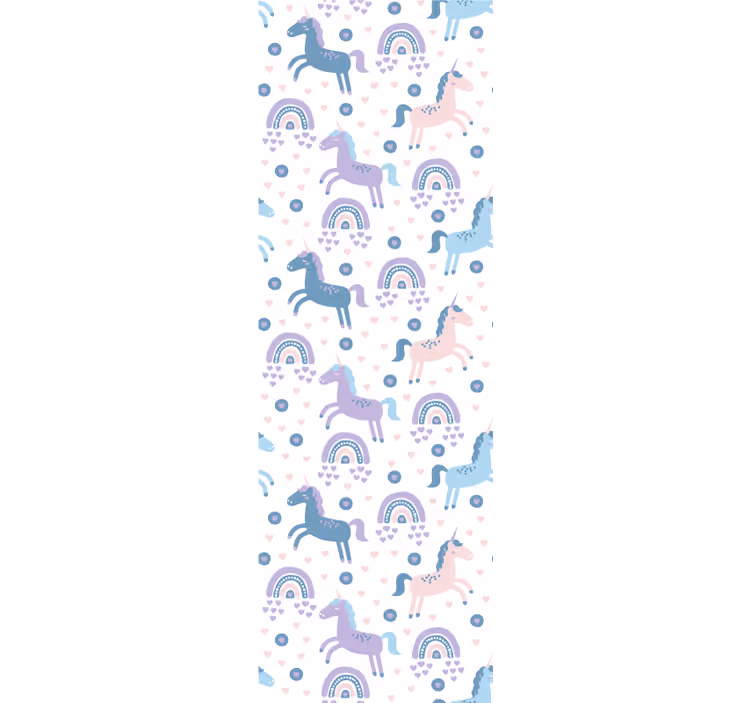 Children room roller blind with sweet pastel unicorns - TenStickers