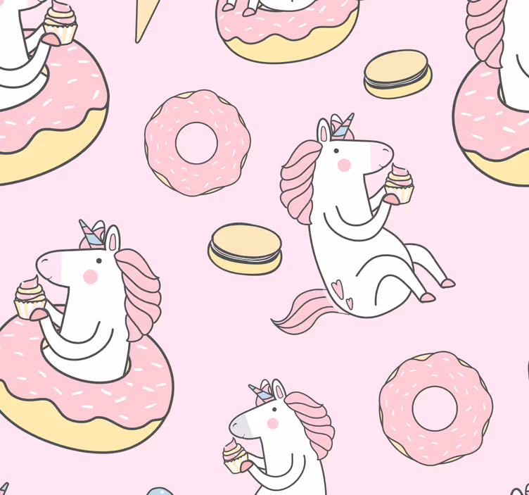 Children room roller blind pink unicorn - TenStickers