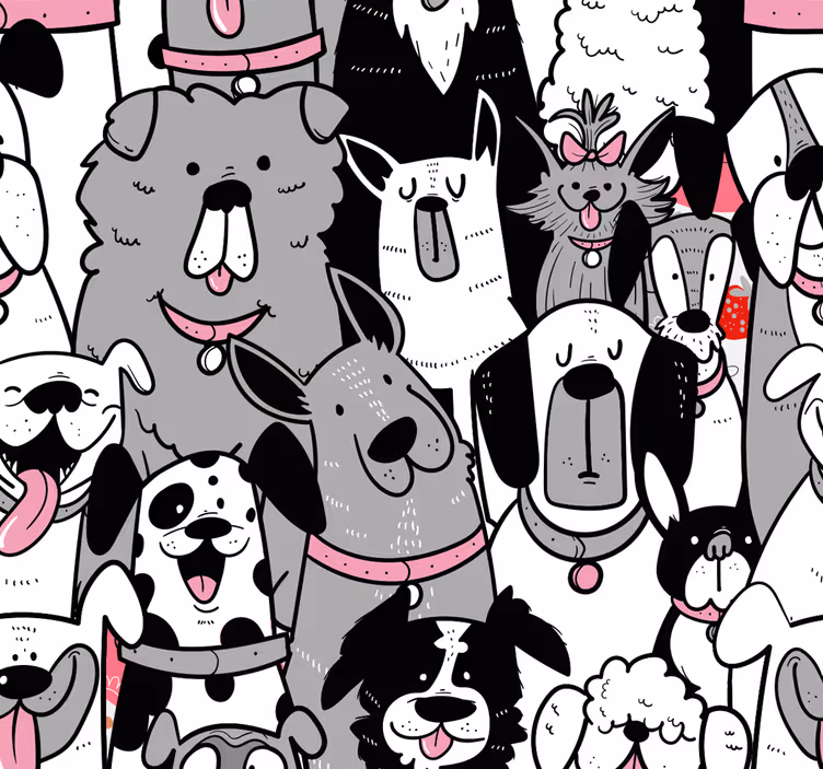 Children room roller blind dog outline design - TenStickers
