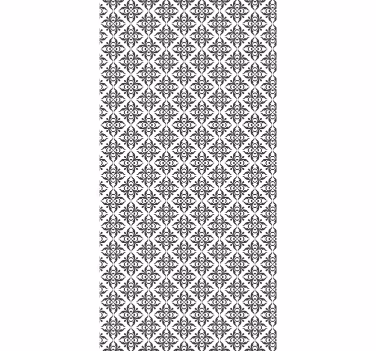 Elegant black floral office roller blind - TenStickers