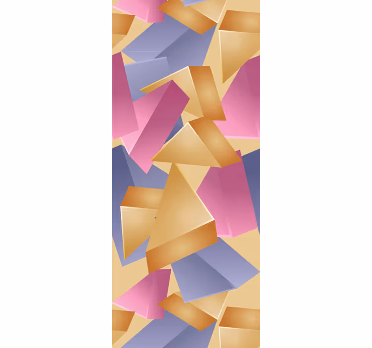 Office roller blind gold pyramid geometric - TenStickers