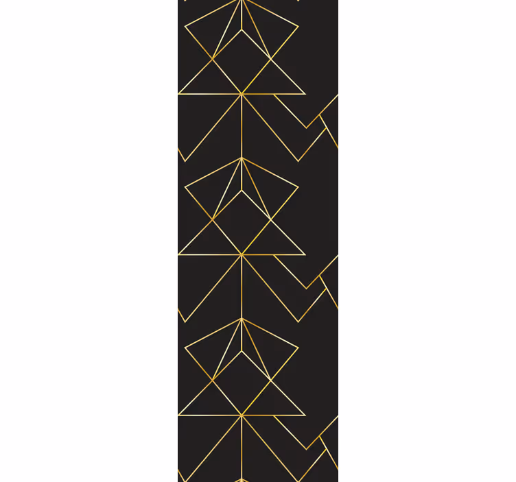 Black and gold elegant lines office roller blind - TenStickers