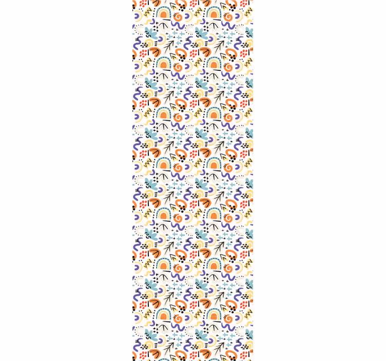 Office roller blind with organic flat abstract design - TenStickers