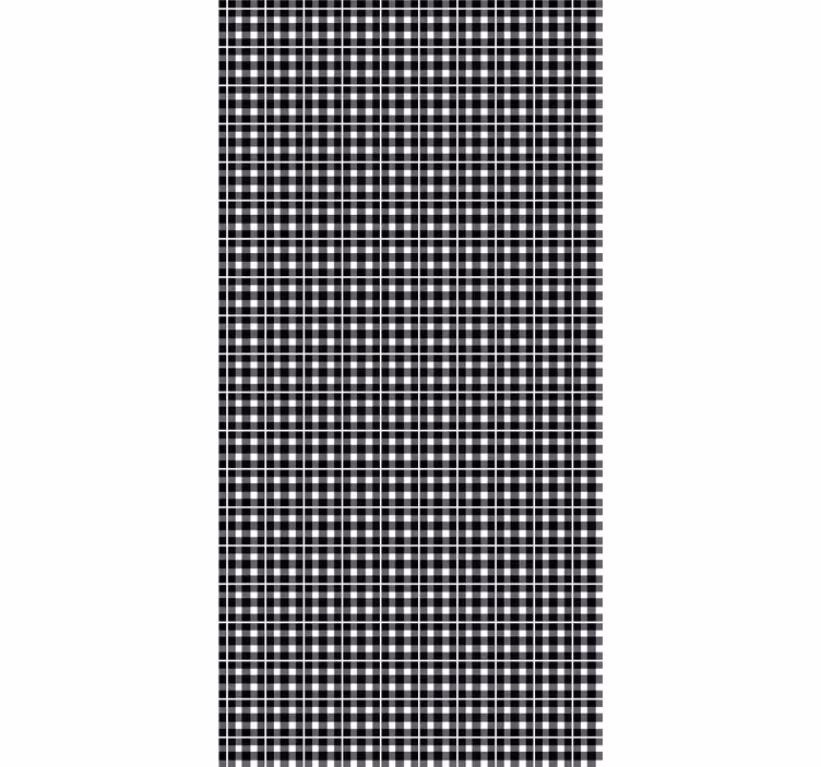 Office roller blind in black and white gingham - TenStickers