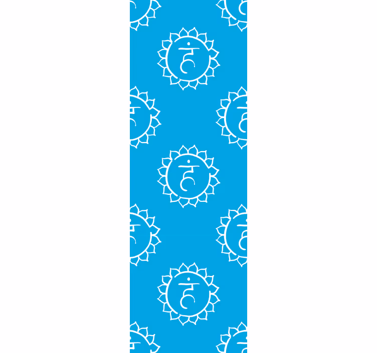 Office roller blind with throat chakra design - TenStickers
