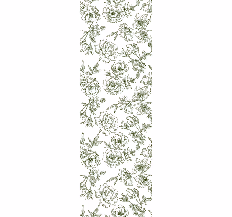 Office roller blind white roses - TenStickers
