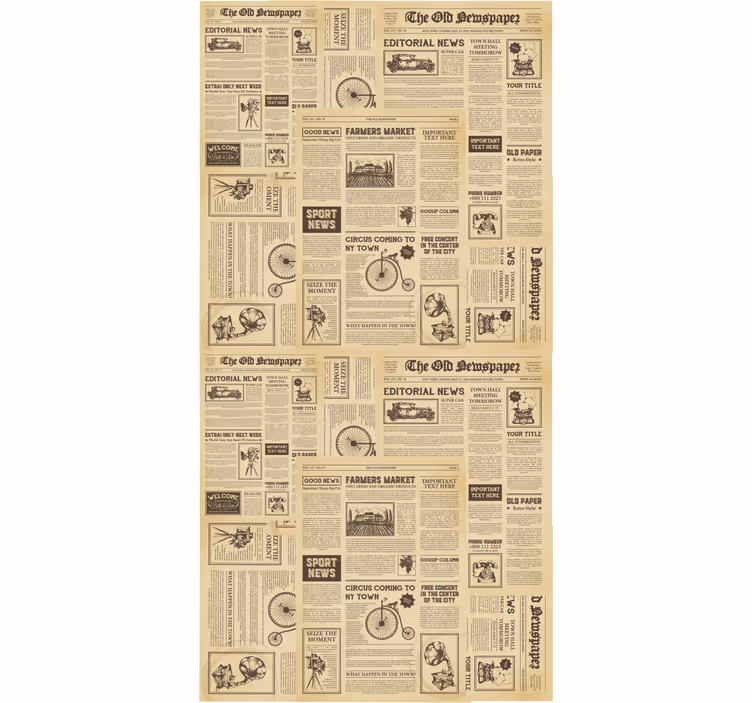 Vintage american newspaper office roller blind - TenStickers