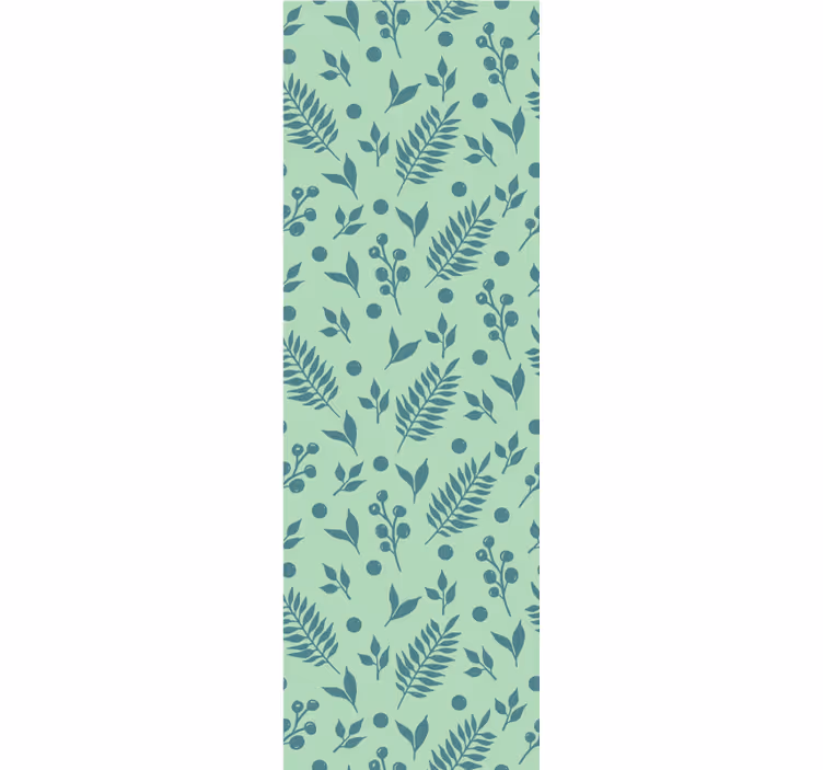 Office roller blind with green leaves design - TenStickers