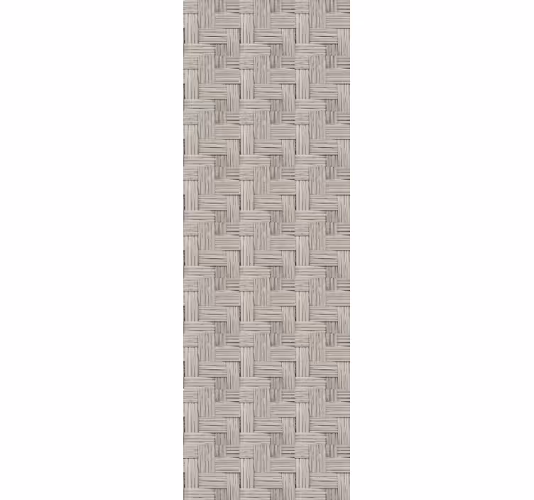 Gray handmade wicker effect office roller blind - TenStickers