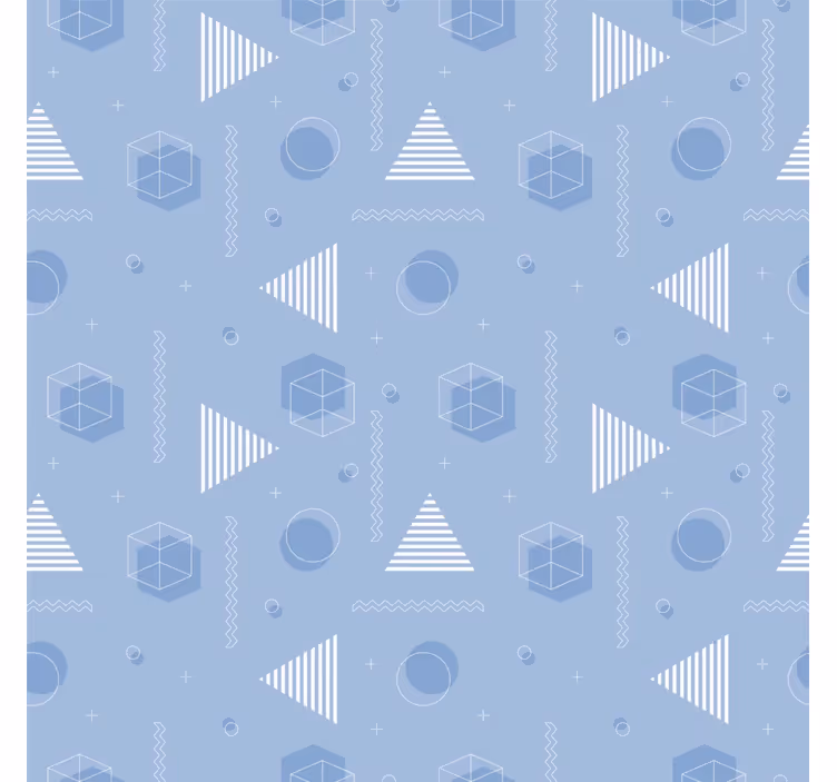 Geometric blue teenage bedroom roller blind - TenStickers