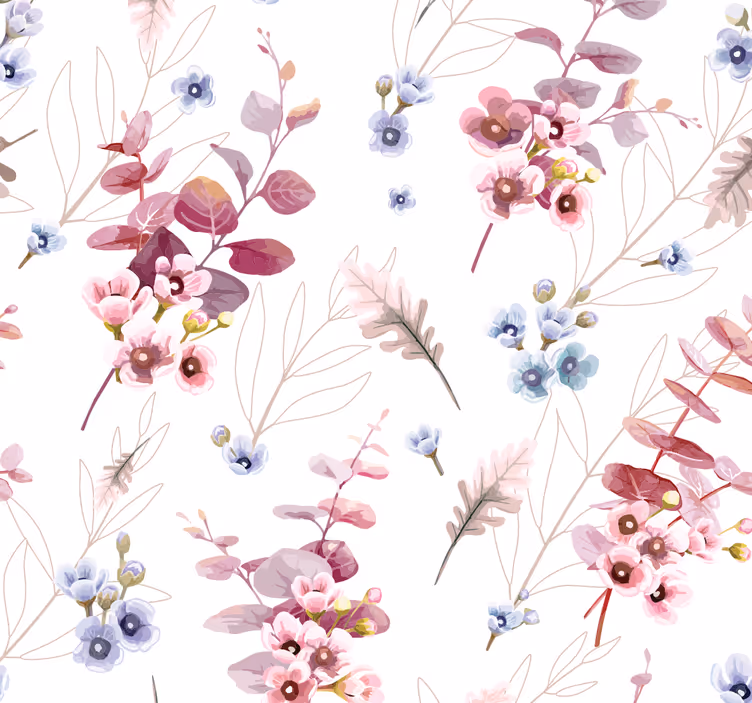 Teenage bedroom roller blind botanical illustration - TenStickers