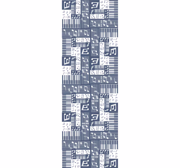 Teenage bedroom roller blind musical piano - TenStickers