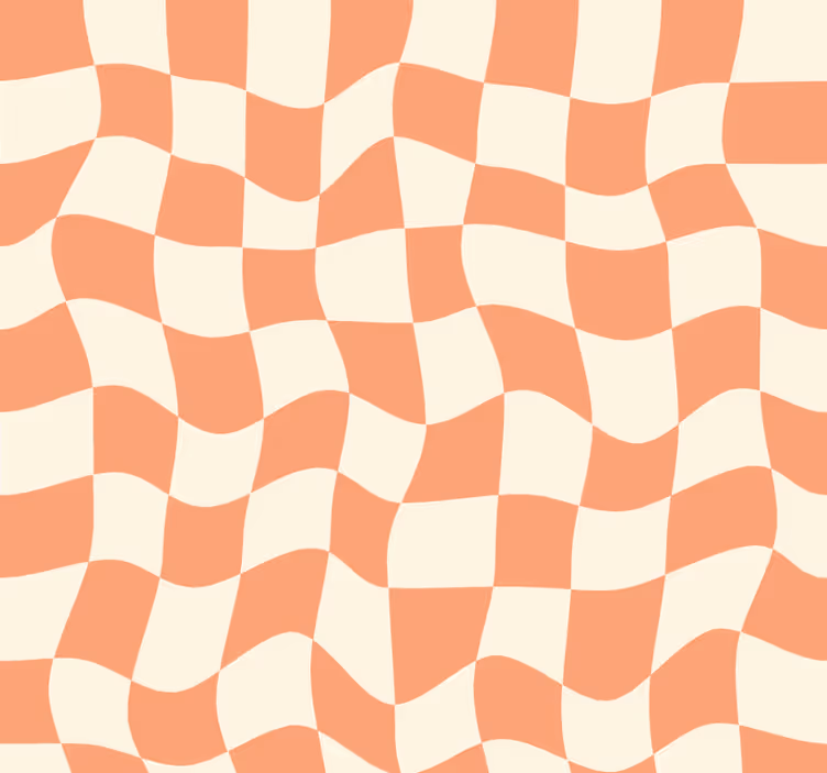 Teenage bedroom roller blind in funky checkered design - TenStickers