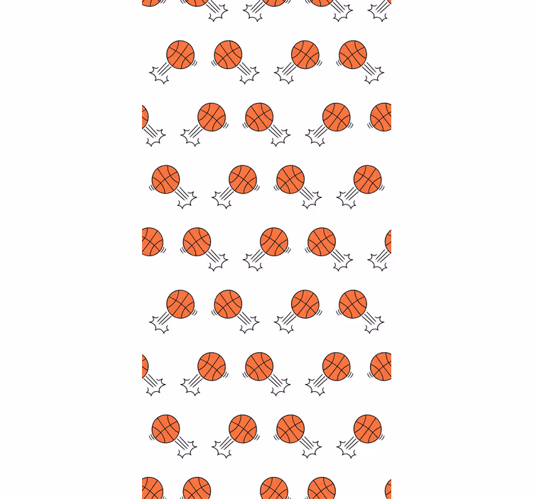 Teenage bedroom roller blind basketball sketch design - TenStickers