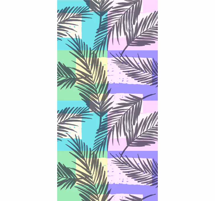 Teenage bedroom roller blind tropical palm pattern - TenStickers
