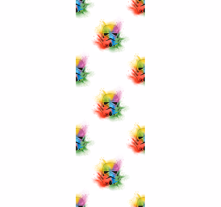 Teenage bedroom roller blind with white trooper heads - TenStickers