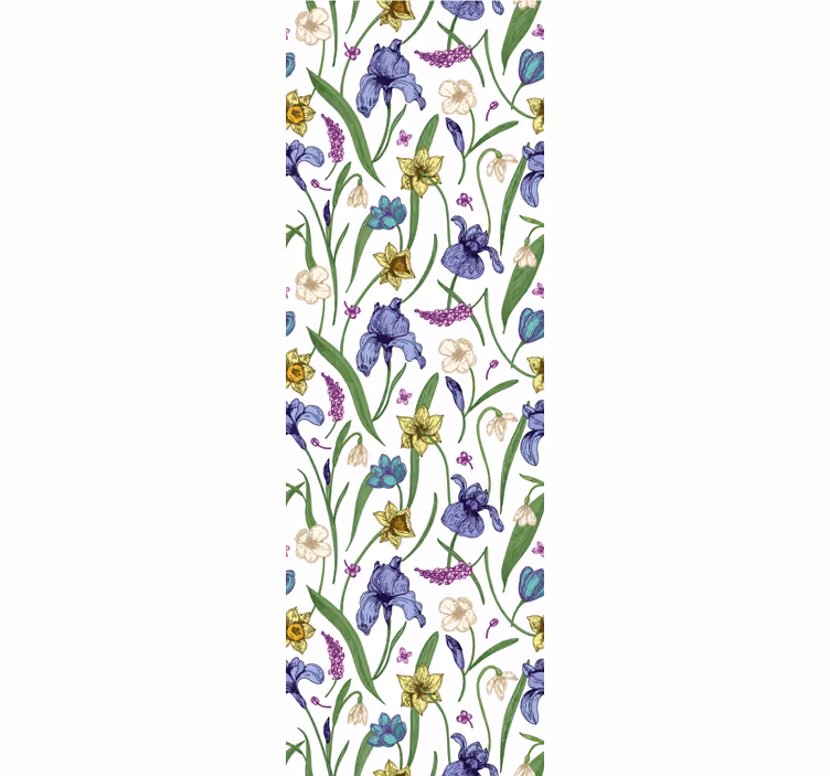 Teenage bedroom roller blind with floral design - TenStickers