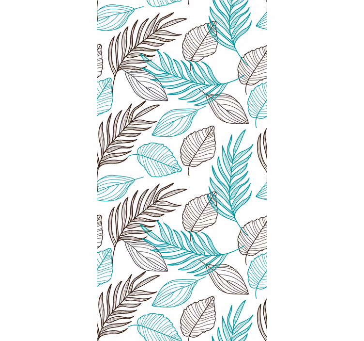 Teenage bedroom roller blind green leaves design - TenStickers