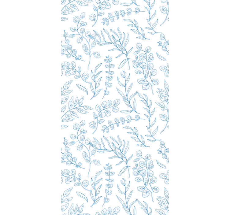 Teenage bedroom roller blind with slender plants - TenStickers