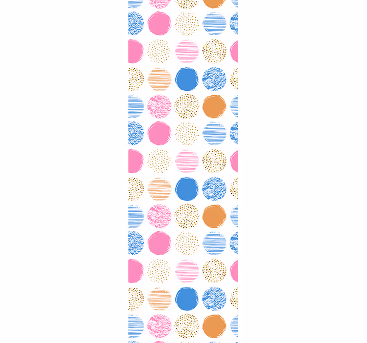 Teenage bedroom roller blind with multicoloured dots - TenStickers