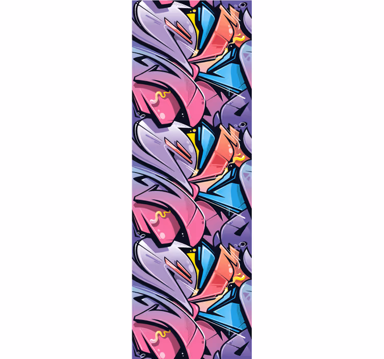 Teenage bedroom roller blind with realistic graffiti - TenStickers