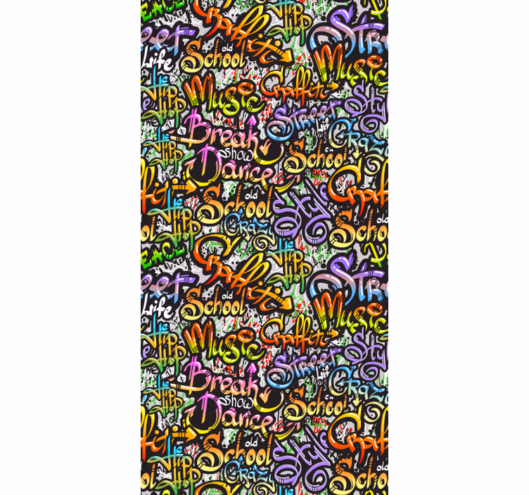 Teenage bedroom roller blind urban art design - TenStickers