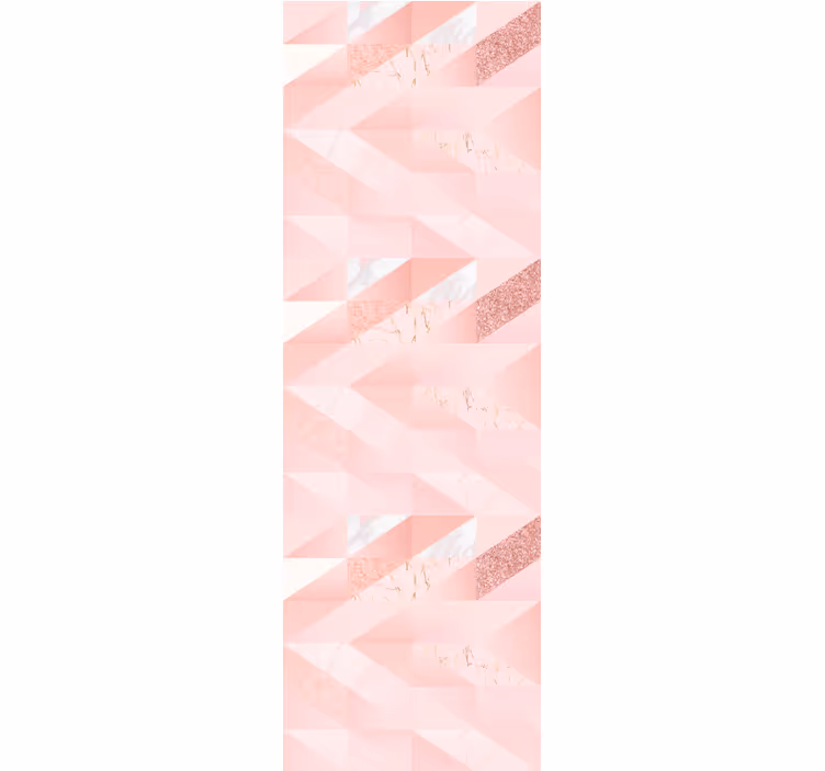 Teenage bedroom roller blind with pink geometric design - TenStickers