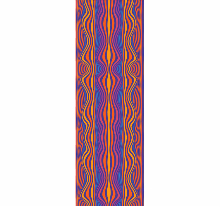 Teenage bedroom roller blind with psychedelic waves - TenStickers