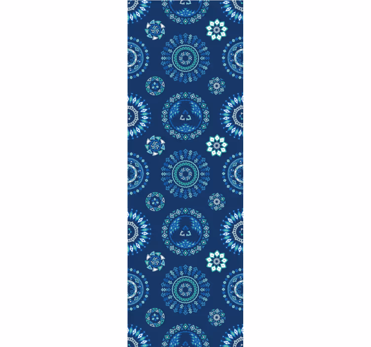 Teenage bedroom roller blind in blue abstract design - TenStickers