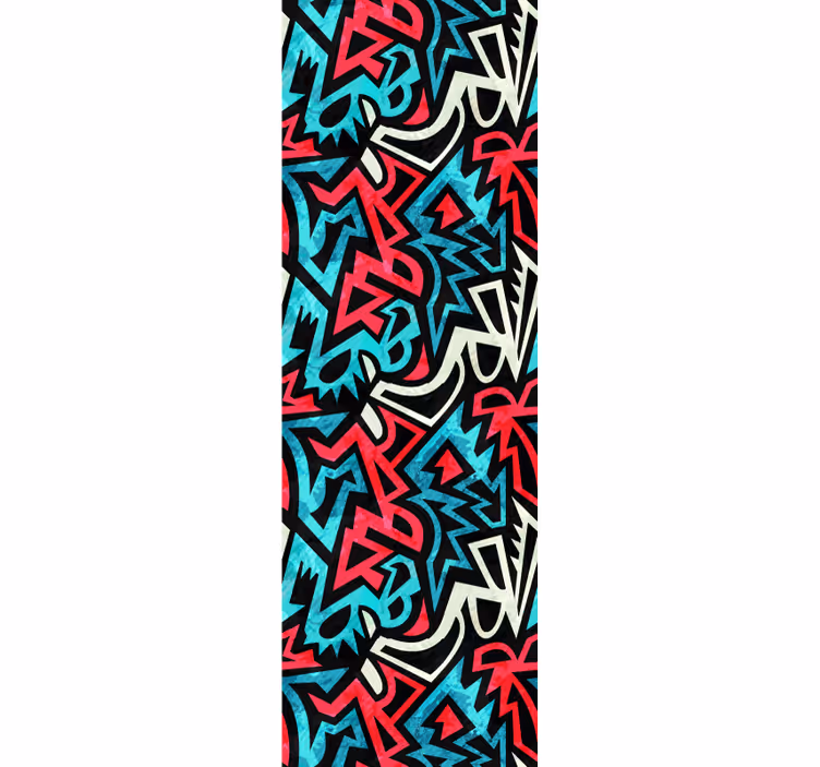 Teenage bedroom roller blind urban painted design - TenStickers