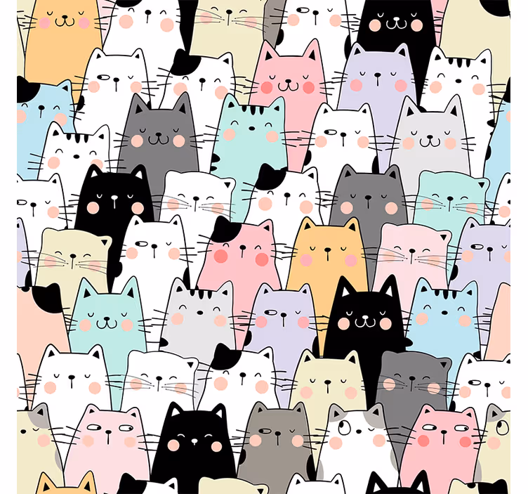 Teenage bedroom roller blind for cats - TenStickers