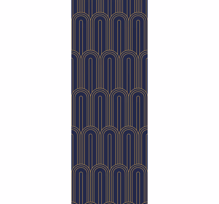 Modern roller blind with arched line design - TenStickers