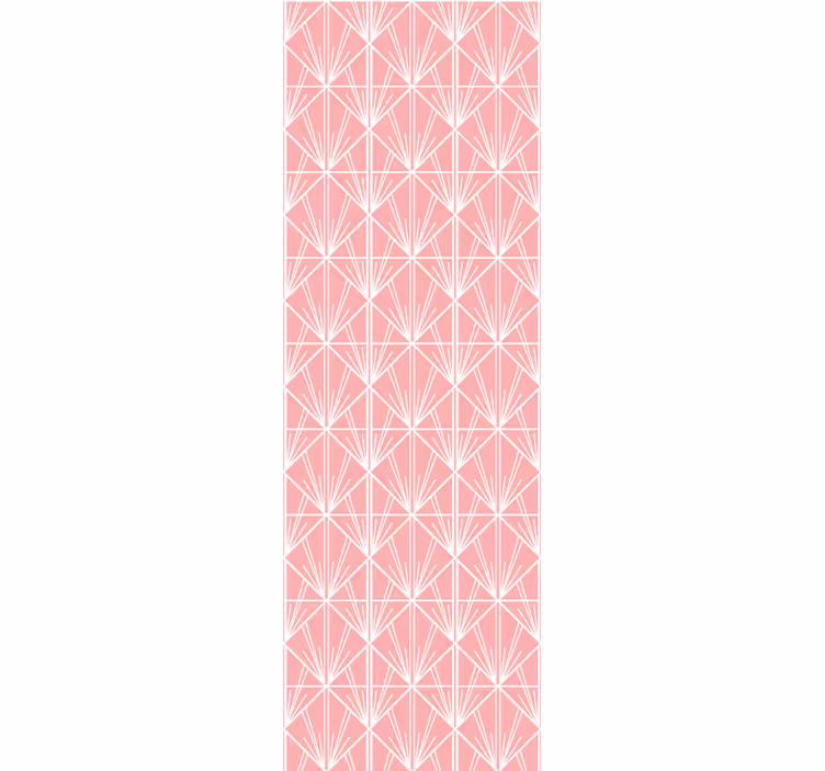 Modern roller blind with geometric pink design - TenStickers