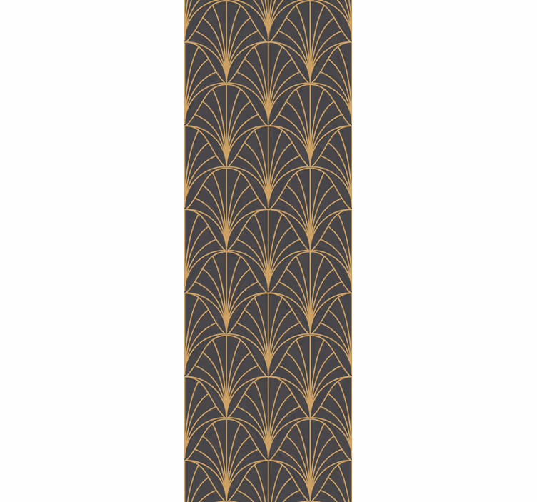 Modern roller blind with elegant gold patterns - TenStickers