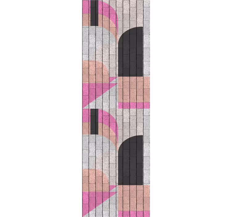 Modern roller blind with abstract brick shapes - TenStickers