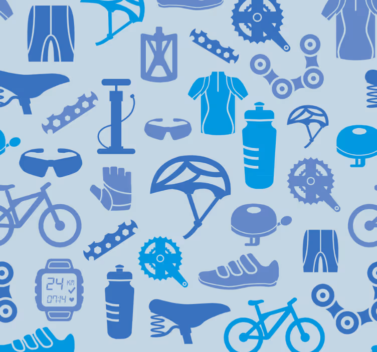 Modern roller blind with bicycle motifs - TenStickers