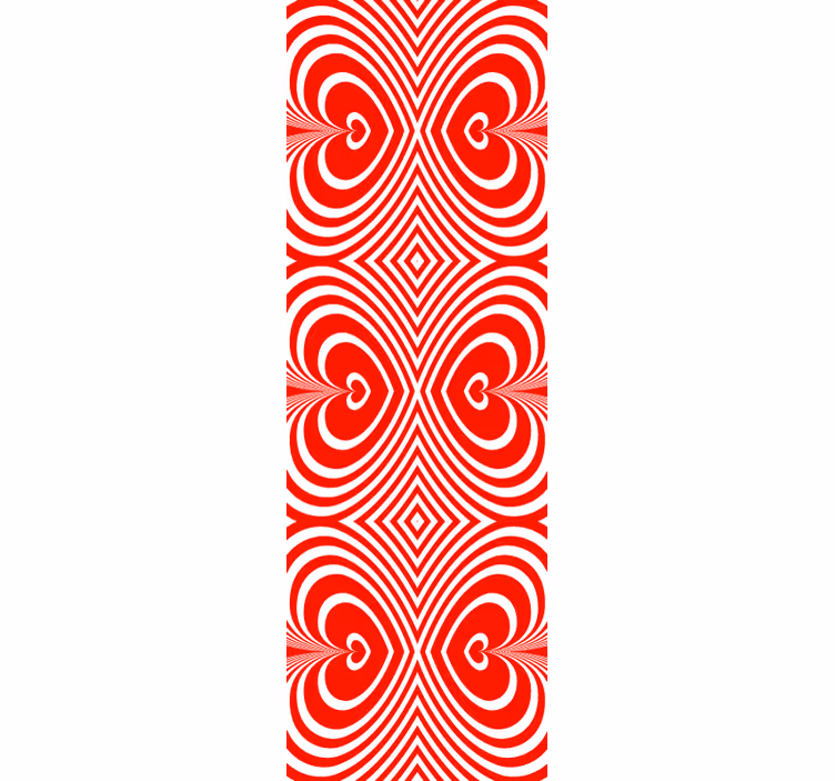 Modern roller blind with mesmerizing hearts pattern - TenStickers