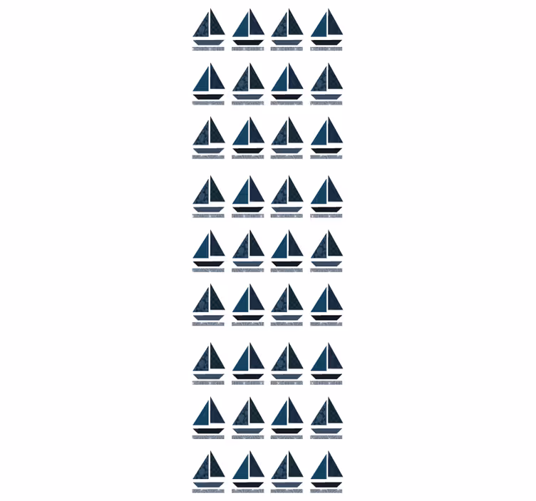 Modern roller blind sailboat pattern fabric - TenStickers