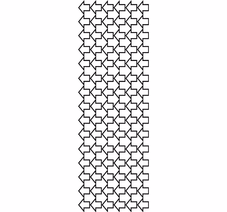 Modern roller blind with geometric arrows pattern - TenStickers