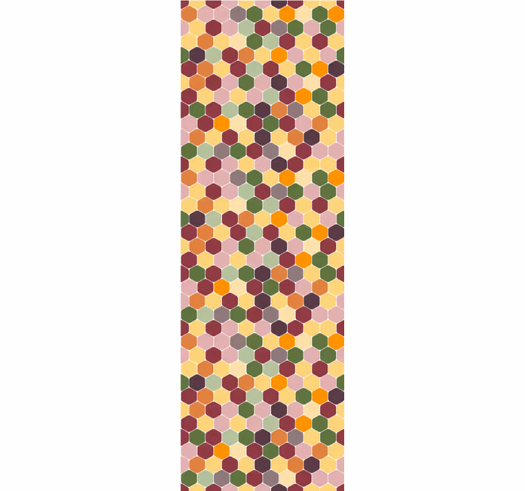 Modern roller blind colorful textured hexagons - TenStickers