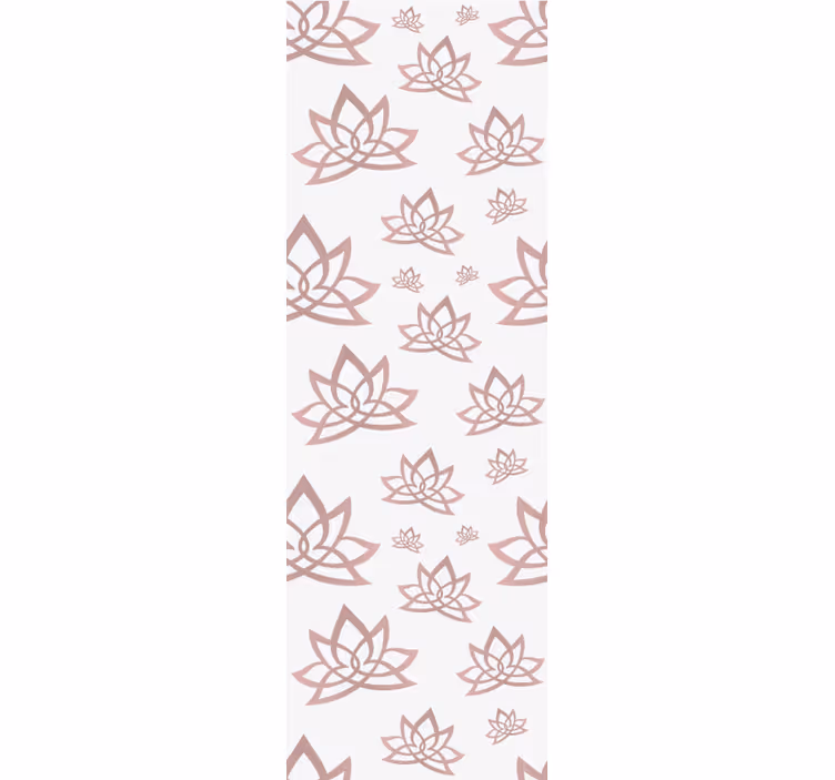 Modern roller blind with minimalistic lotus design - TenStickers