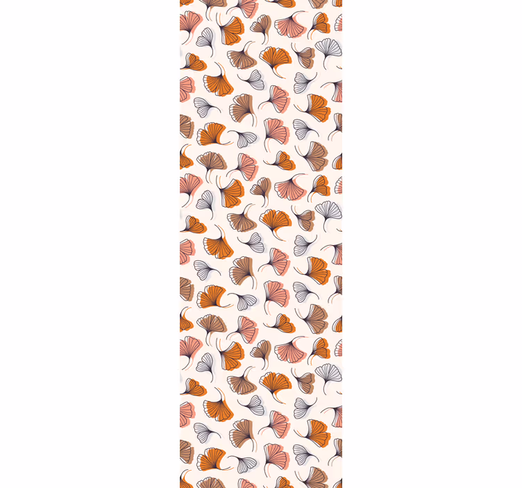 Modern roller blind ginkgo leaves hand-drawn - TenStickers