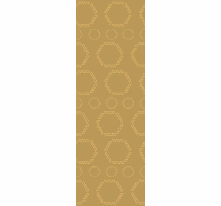 Modern roller blind with gold hexagon design - TenStickers