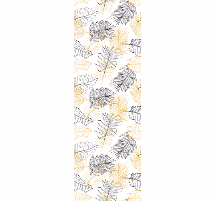Modern roller blind escapade palm leaves - TenStickers