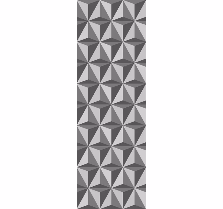 Modern roller blind in dark triangle tile design - TenStickers