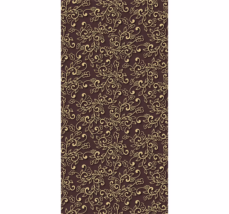 Modern roller blind in golden tree leaves design - TenStickers
