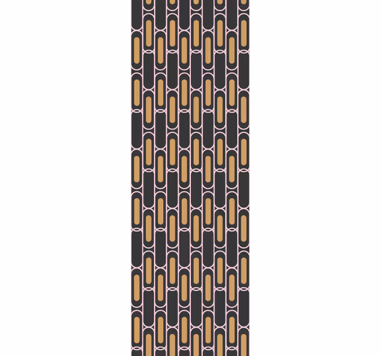 Modern roller blind in brown and pink geometric design - TenStickers