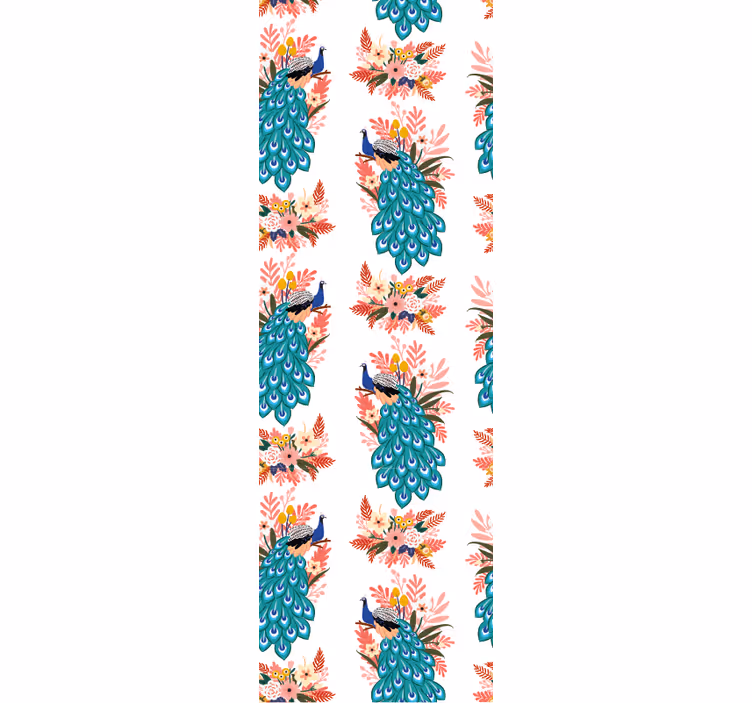 Modern roller blind in beautiful blue peacock - TenStickers