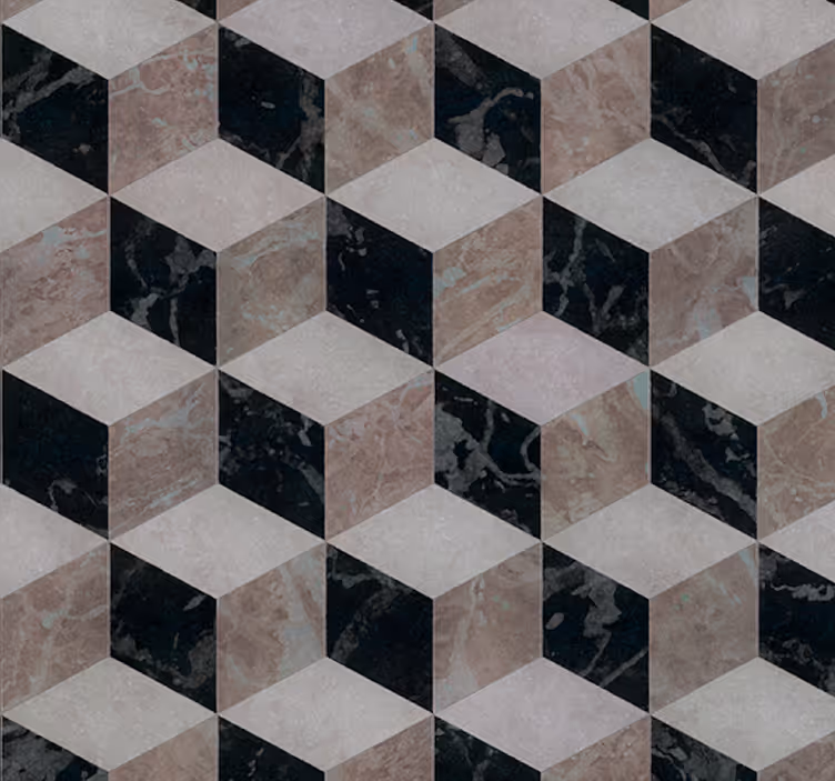 Modern roller blind with 3d minimalist tiles - TenStickers